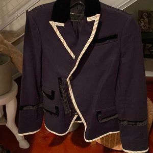BCBG blue jacket with striped trim size XXS